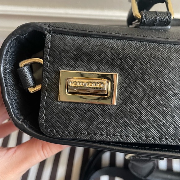 Henri Bendel west 57th small turnlock black satchel bag - Picture 10 of 13